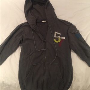 Rebel Yell crop sleeve hoodie